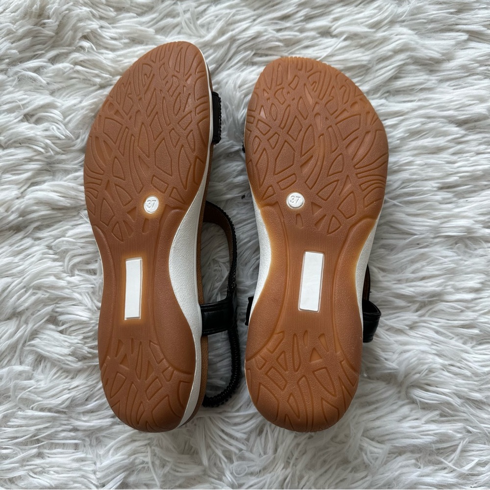Ubfen Womens Sandal Elastic Ankle Strap Size 6.5 - Picture 6 of 7